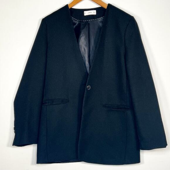 MNG Mango Black Blazer Suit Jacket - Picture 2 of 11